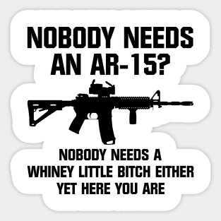 Nobody Ar15 T-shirt Sticker